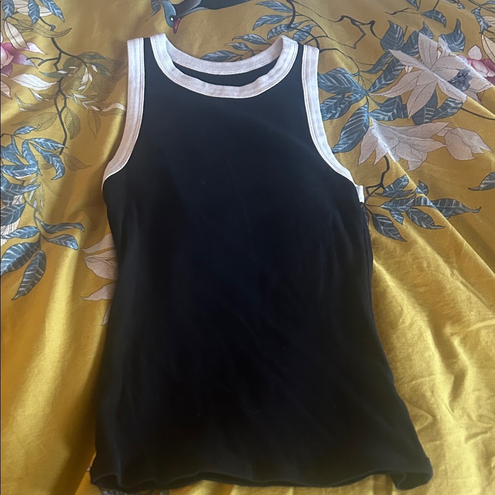 a new day Black and White Tank Top